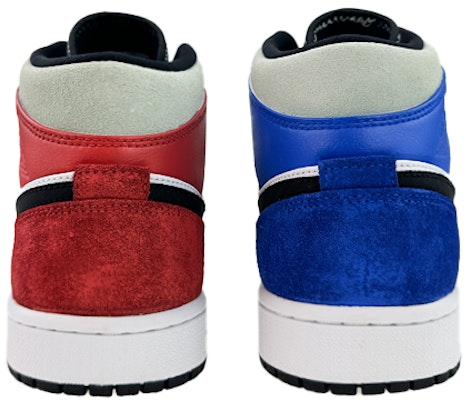 【訂製球鞋】 Jordan Air Jordan 1 1 Mid 球場精靈 梅花松樹 鴛鴦鞋 中筒 復古籃球鞋 男款 白紅藍 Purchase 【訂製球鞋】 Jordan Air Jordan 1 1 Mid 球場精靈 梅花松樹 鴛鴦鞋 中筒 復古籃球鞋 男款 白紅藍