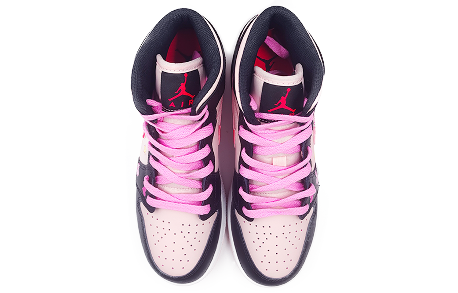 Shop Jordan 1 Mid Personalizadas "Arcoíris Oso" 554725-604(TEAM64-女款黑粉小熊)