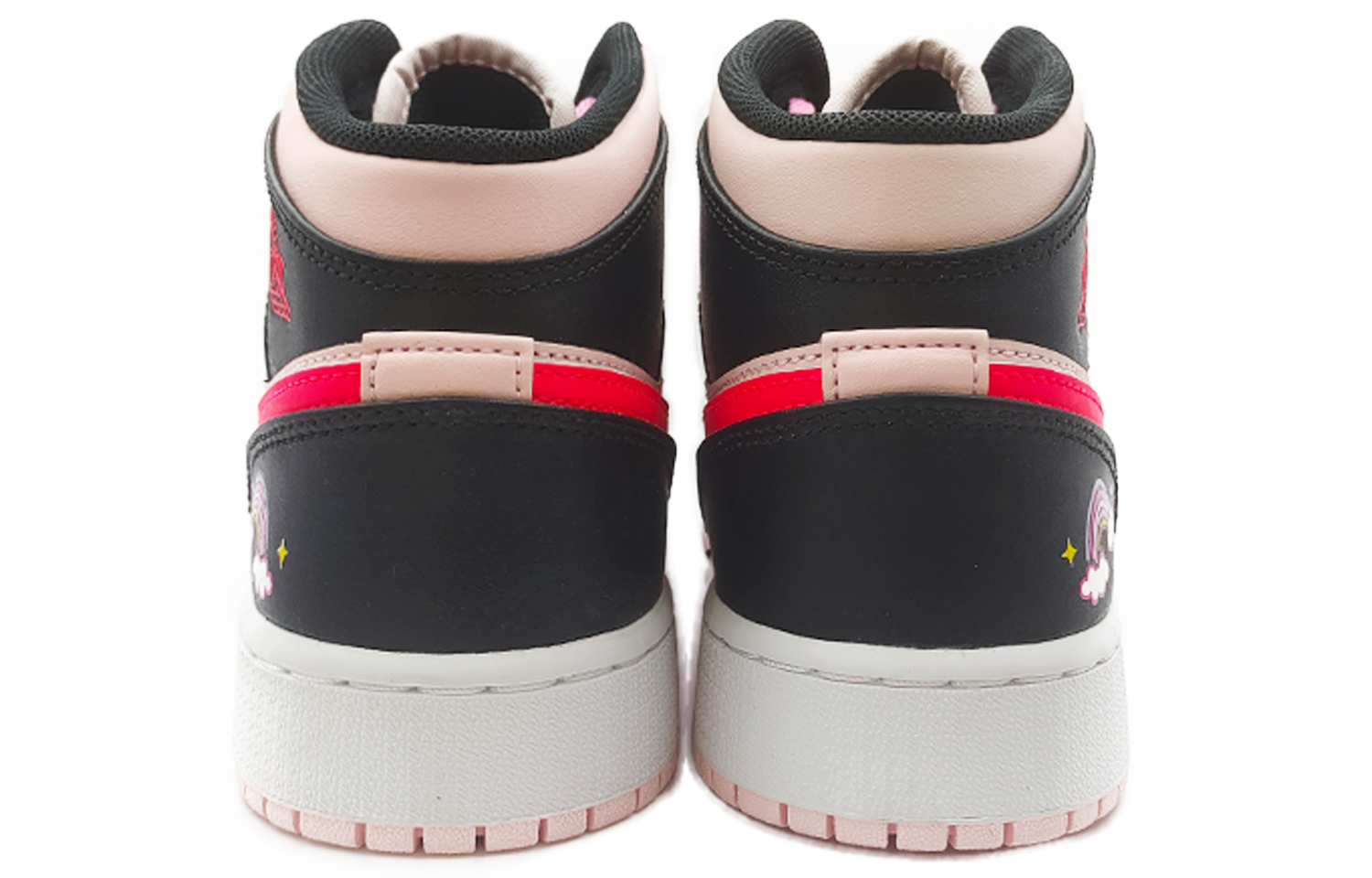 Purchase Jordan 1 Mid Personalizadas "Arcoíris Oso" 554725-604(TEAM64-女款黑粉小熊)