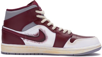 【客製化球鞋】Jordan Air Jordan 1 Mid BIGNIU 熱血青春主題 籃板王 手繪噴繪 中筒 復古籃球鞋 男款 白紅灰 Order 【客製化球鞋】Jordan Air Jordan 1 Mid BIGNIU 熱血青春主題 籃板王 手繪噴繪 中筒 復古籃球鞋 男款 白紅灰