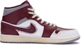 Order 【客製化球鞋】Jordan Air Jordan 1 Mid BIGNIU 熱血青春主題 籃板王 手繪噴繪 中筒 復古籃球鞋 男款 白紅灰