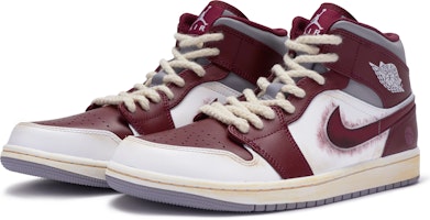 【客製化球鞋】Jordan Air Jordan 1 Mid BIGNIU 熱血青春主題 籃板王 手繪噴繪 中筒 復古籃球鞋 男款 白紅灰 Lookbook 【客製化球鞋】Jordan Air Jordan 1 Mid BIGNIU 熱血青春主題 籃板王 手繪噴繪 中筒 復古籃球鞋 男款 白紅灰