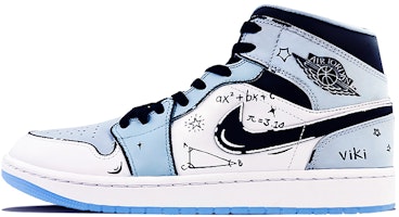 【客製球鞋】喬丹 Air Jordan 1 Mid 球場精靈 天馬行空 禮盒 抗震耐磨防滑 中筒復古籃球鞋 男款 黑藍 Buy 【客製球鞋】喬丹 Air Jordan 1 Mid 球場精靈 天馬行空 禮盒 抗震耐磨防滑 中筒復古籃球鞋 男款 黑藍