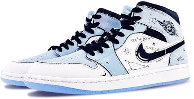 에어 조던 1 미드 '블랙 블루' 커스텀 슈즈 DV1308-104(Team40-男款天马行空黑蓝) Lookbook 에어 조던 1 미드 '블랙 블루' 커스텀 슈즈 DV1308-104(Team40-男款天马行空黑蓝)