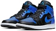 Cheap 커스텀 에어 조던 1 미드 '블랙 블루' 554724-077(TeamK-超级英雄男款美国队长)