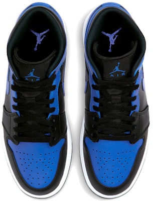 커스텀 에어 조던 1 미드 '블랙 블루' 554724-077(TeamK-超级英雄男款美国队长) 1