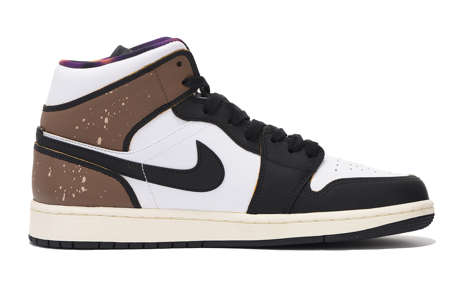 Order 에어 조던 1 미드 '블랙 브라운' 커스텀 슈즈 DQ8417-071(Team拾伍-男款黑棕)