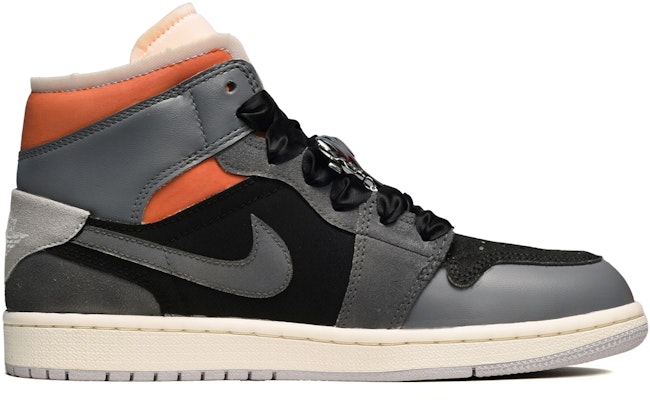 Zapatillas Air Jordan 1 Mid 'Negro Gris Naranja' Diseño CUS Desgastado DQ3726-100(TeamE-女款重金属黑灰橙) Order Zapatillas Air Jordan 1 Mid 'Negro Gris Naranja' Diseño CUS Desgastado DQ3726-100(TeamE-女款重金属黑灰橙)