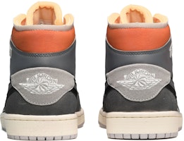 【定制球鞋】 Jordan Air Jordan 1 Mid CUS DESIGN 做旧風 重金屬 復古籃球鞋 GS 黑灰橙 Shop 【定制球鞋】 Jordan Air Jordan 1 Mid CUS DESIGN 做旧風 重金屬 復古籃球鞋 GS 黑灰橙