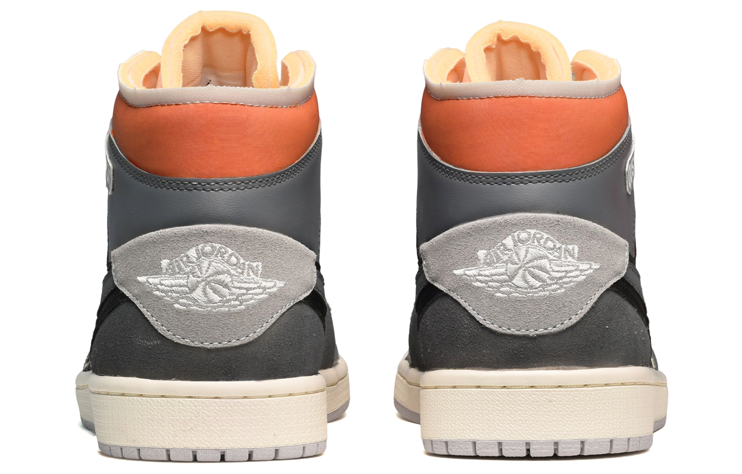 Shop [Zapatillas Personalizadas] Air Jordan 1 Mid 'Negro Gris Naranja' DM9652-100(TeamE-男款重金属黑灰橙)