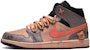 에어 조던 1 미드 '블랙 레드 브라운' 커스텀 554724-170(TeamE-男款暴力熊黑红棕)