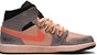 에어 조던 1 미드 '블랙 레드 브라운' 커스텀 554724-170(TeamE-男款暴力熊黑红棕)