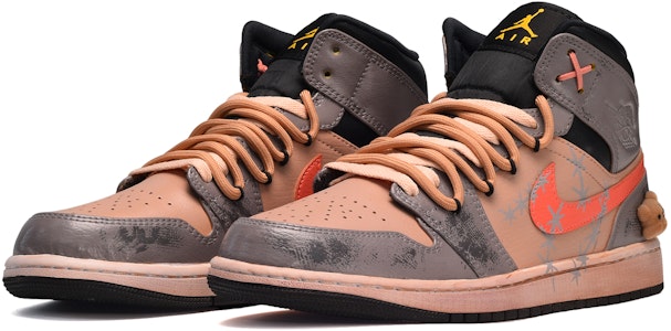 【定製球鞋】Jordan Air Jordan 1 皮革叉叉 暴力熊 中筒 減震防滑 中筒 復古籃球鞋 男款 黑紅棕 Lookbook 【定製球鞋】Jordan Air Jordan 1 皮革叉叉 暴力熊 中筒 減震防滑 中筒 復古籃球鞋 男款 黑紅棕