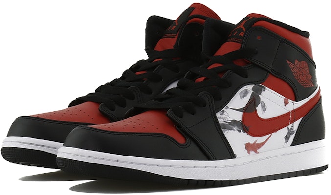 カスタムAJ1ミッド "黒赤鯉" (Kasutamu AJ1 Middo "Kuro Aka Koi") 554724-079(Team10-水墨锦鲤) Lookbook カスタムAJ1ミッド "黒赤鯉" (Kasutamu AJ1 Middo "Kuro Aka Koi") 554724-079(Team10-水墨锦鲤)