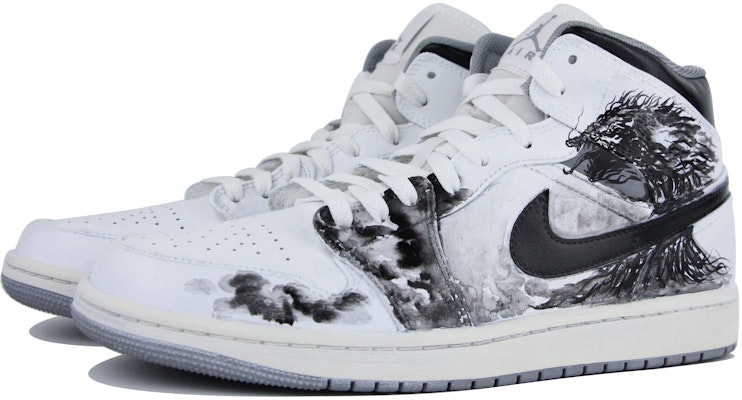 カスタムAJ1ミッド "ブラックホワイト" 554724-135(Team39-AMY65蛟龙) Shop カスタムAJ1ミッド "ブラックホワイト" 554724-135(Team39-AMY65蛟龙)