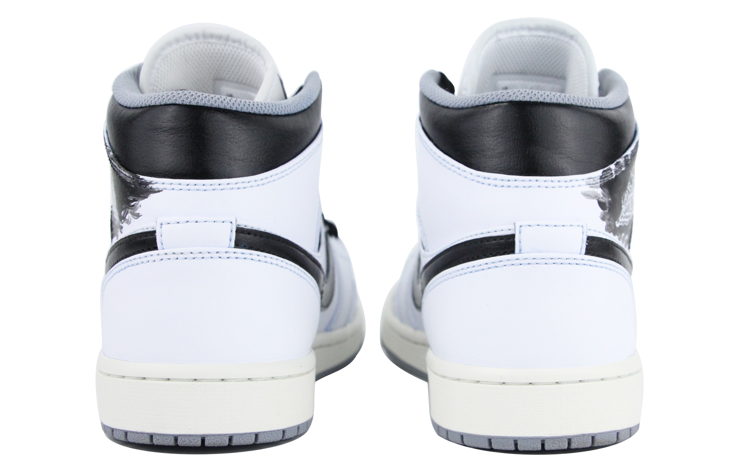 Purchase 커스텀 에어 조던 1 미드 '블랙 화이트' 554724-135(Team39-AMY63黑马)