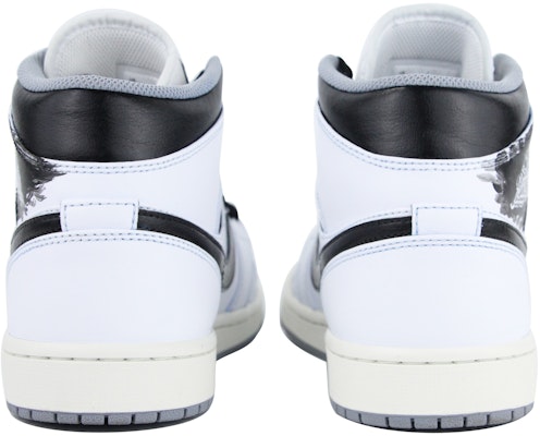 【訂製球鞋】Jordan Air Jordan 1 Mid 國潮 簡約 黑馬 防滑耐磨 中幫 復古籃球鞋 男款 黑白 Purchase 【訂製球鞋】Jordan Air Jordan 1 Mid 國潮 簡約 黑馬 防滑耐磨 中幫 復古籃球鞋 男款 黑白