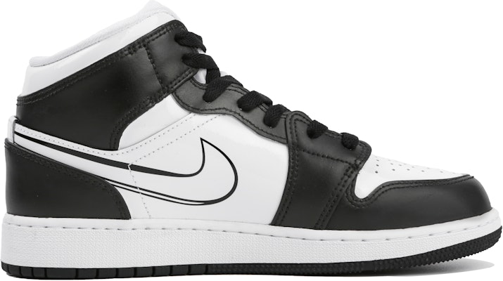【客製球鞋】Jordan Air Jordan 1 Mid 黑白塗鴉 清爽一夏 簡約 中筒 板鞋 GS 黑白 Order 【客製球鞋】Jordan Air Jordan 1 Mid 黑白塗鴉 清爽一夏 簡約 中筒 板鞋 GS 黑白