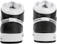 Shop 【客製球鞋】Jordan Air Jordan 1 Mid 黑白塗鴉 清爽一夏 簡約 中筒 板鞋 GS 黑白