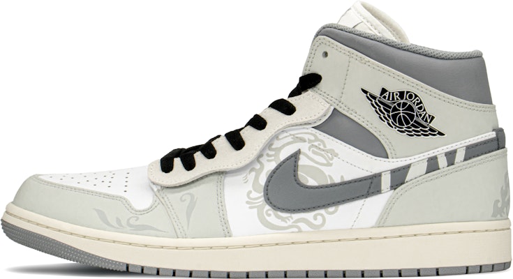 커스텀 에어 조던 1 미드 '블랙 화이트 그레이' 554724-135(TeamA-AJ男龙纹斑马S-BOX) Buy 커스텀 에어 조던 1 미드 '블랙 화이트 그레이' 554724-135(TeamA-AJ男龙纹斑马S-BOX)