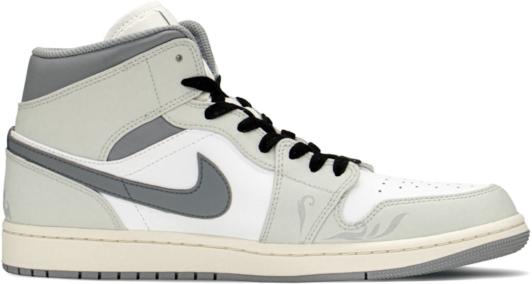 커스텀 에어 조던 1 미드 '블랙 화이트 그레이' 554724-135(TeamA-AJ男龙纹斑马S-BOX) Order 커스텀 에어 조던 1 미드 '블랙 화이트 그레이' 554724-135(TeamA-AJ男龙纹斑马S-BOX)