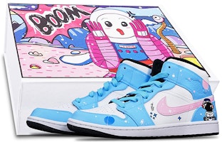 Jordan 1 Mid "Panda" Personalizadas 554725-075(TeamT-DJ宇航员女S-BOX) Buy Jordan 1 Mid "Panda" Personalizadas 554725-075(TeamT-DJ宇航员女S-BOX)