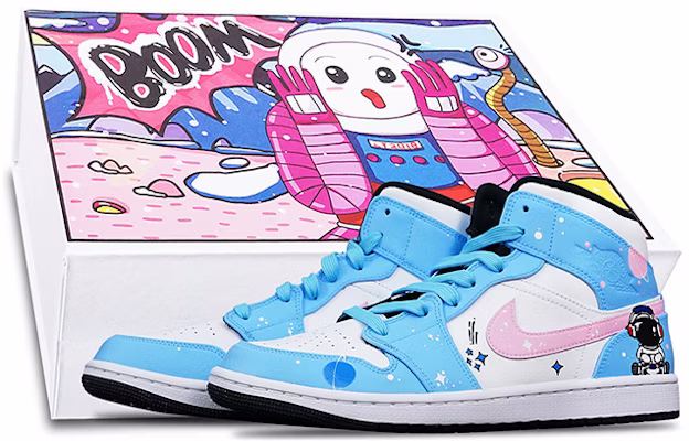 Jordan 1 Mid "Panda" Personalizadas 554725-075(TeamT-DJ宇航员女S-BOX) Buy Jordan 1 Mid "Panda" Personalizadas 554725-075(TeamT-DJ宇航员女S-BOX)