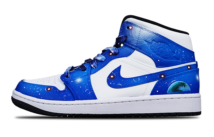 Order 에어 조던 1 미드 "판다 메타 스타리 스카이" (커스텀) 554725-075(TeamT-元宇宙女S-BOX)