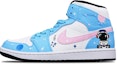 Order 【客製化球鞋】Jordan Air Jordan 1 Mid 黑白熊貓 DJ宇航員手繪 特製鞋盒 中幫 復古籃球鞋 男女同款 粉白藍