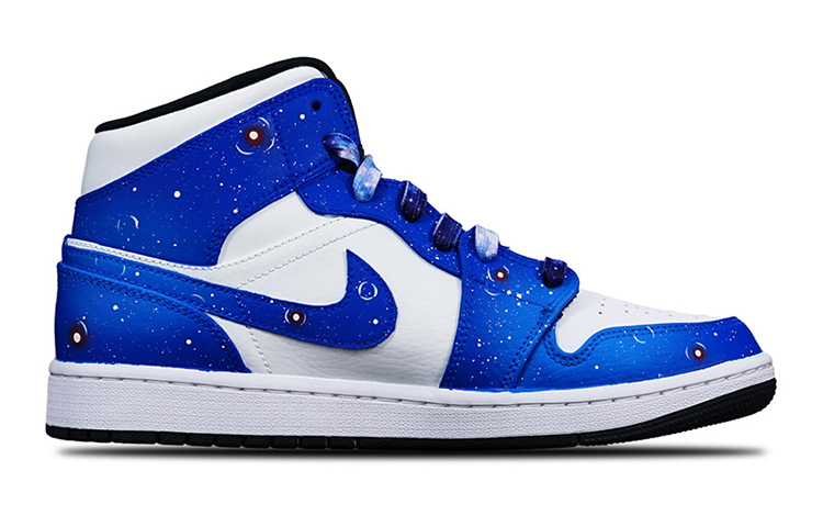 Lookbook 에어 조던 1 미드 "판다 메타 스타리 스카이" (커스텀) 554725-075(TeamT-元宇宙女S-BOX)