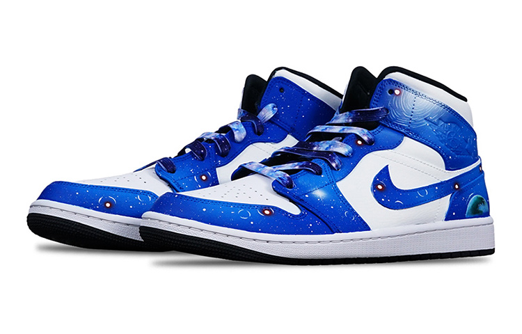 Shop 에어 조던 1 미드 "판다 메타 스타리 스카이" (커스텀) 554725-075(TeamT-元宇宙女S-BOX)