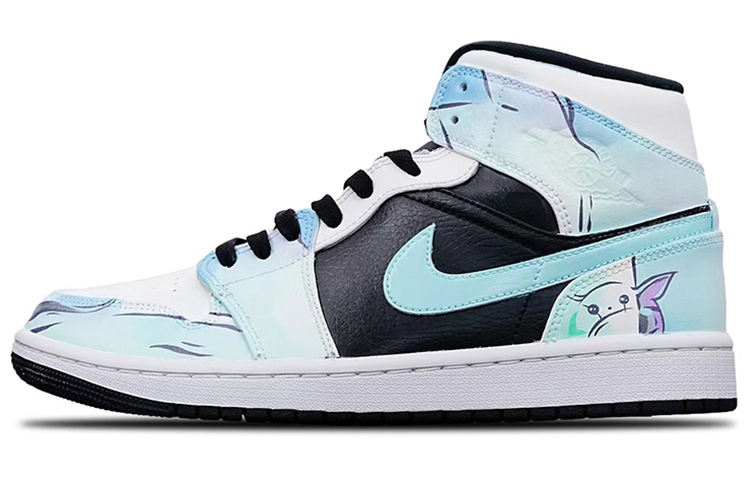 Buy [定制鞋款] Air Jordan 1 Mid '蓝黑白' 554724-132(Teamone-AJ男款未来)