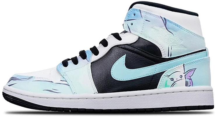 custom-shoes-air-jordan-1-mid-blue-black-white
