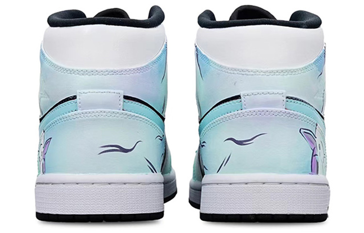 Shop [定制鞋款] Air Jordan 1 Mid '蓝黑白' 554724-132(Teamone-AJ男款未来)