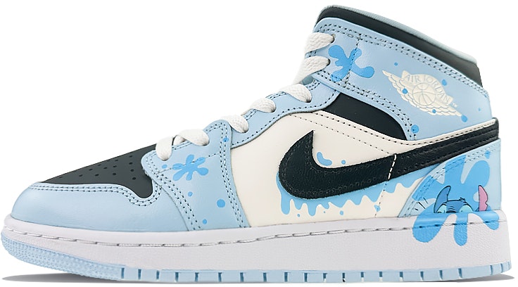 custom-shoes-air-jordan-1-mid-blue-doll