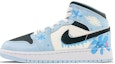 Buy 【訂製球鞋】Jordan Air Jordan 1 球場精靈 藍色公仔 可愛 頑皮 中筒 復古籃球鞋 GS 藍黑白