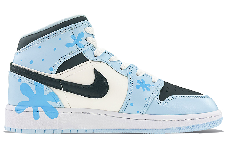 Order 【訂製球鞋】Jordan Air Jordan 1 球場精靈 藍色公仔 可愛 頑皮 中筒 復古籃球鞋 GS 藍黑白