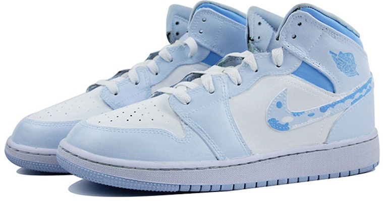 カスタムAJ1ミッド "ブルーラバー" 555112-401(Team39-AMY25蓝色恋人) Lookbook カスタムAJ1ミッド "ブルーラバー" 555112-401(Team39-AMY25蓝色恋人)