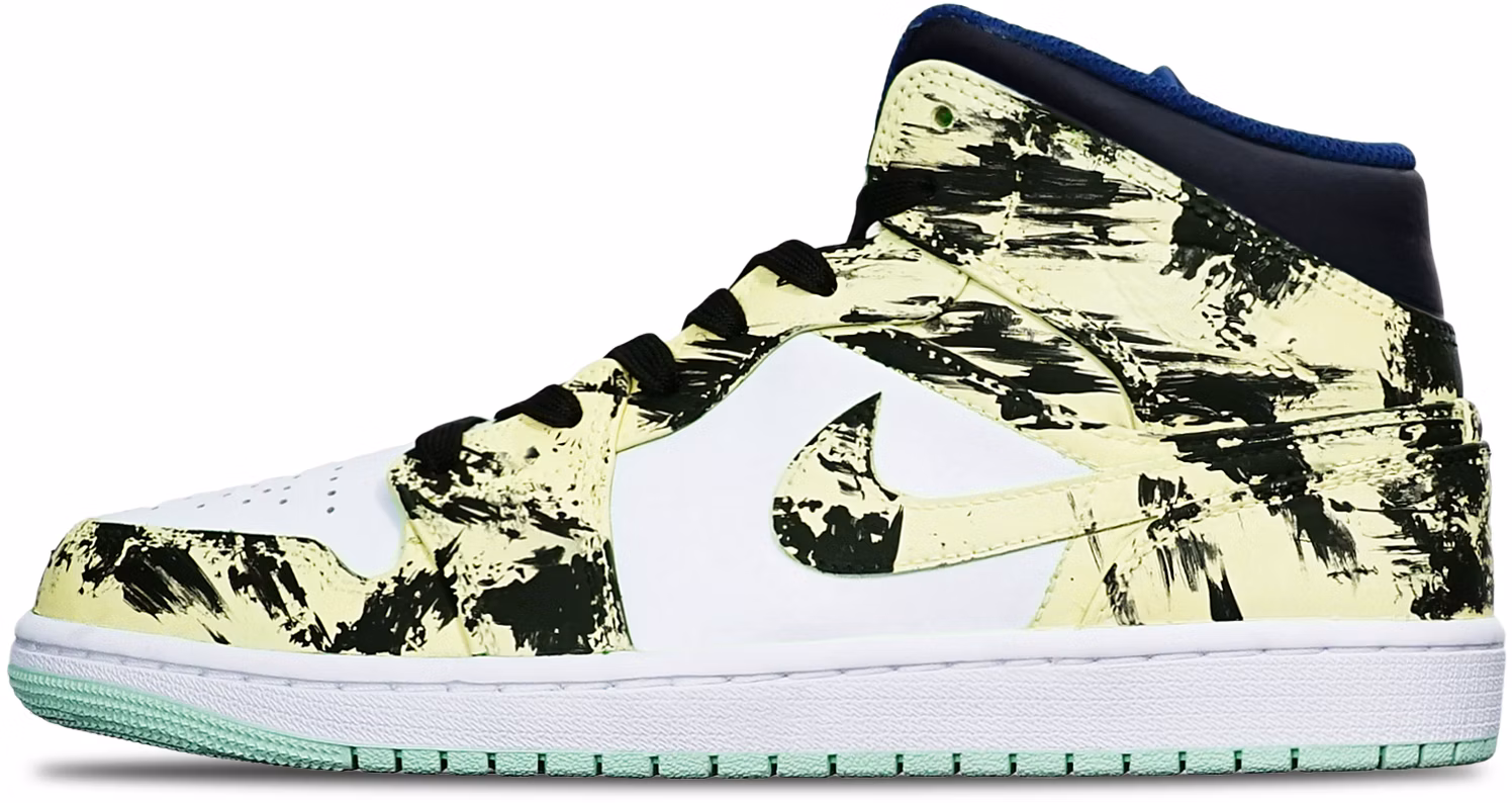 custom-shoes-air-jordan-1-mid-blue-mint-chinese-ink