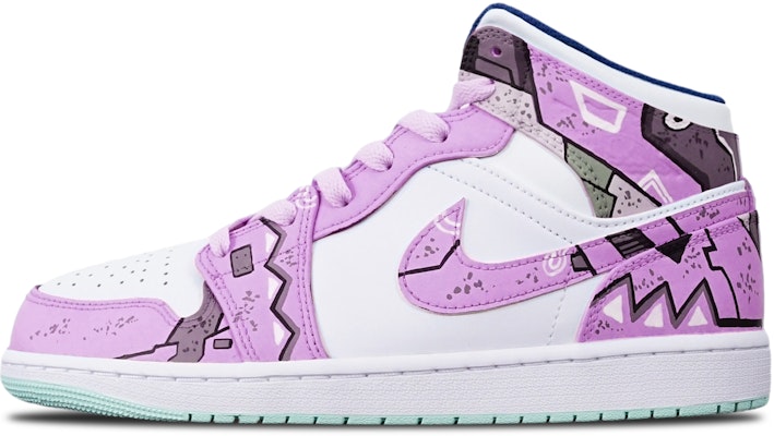 カスタムAJ1ミッド "青ミント・サイバーパンク" 554725-413(TeamT-三角紫红白女S-BOX) Buy カスタムAJ1ミッド "青ミント・サイバーパンク" 554725-413(TeamT-三角紫红白女S-BOX)