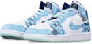 Lookbook 【定制鞋款】Air Jordan 1 Mid '蓝薄荷赛博朋克' 554725-413(TeamT-三角雾霾蓝女S-BOX)