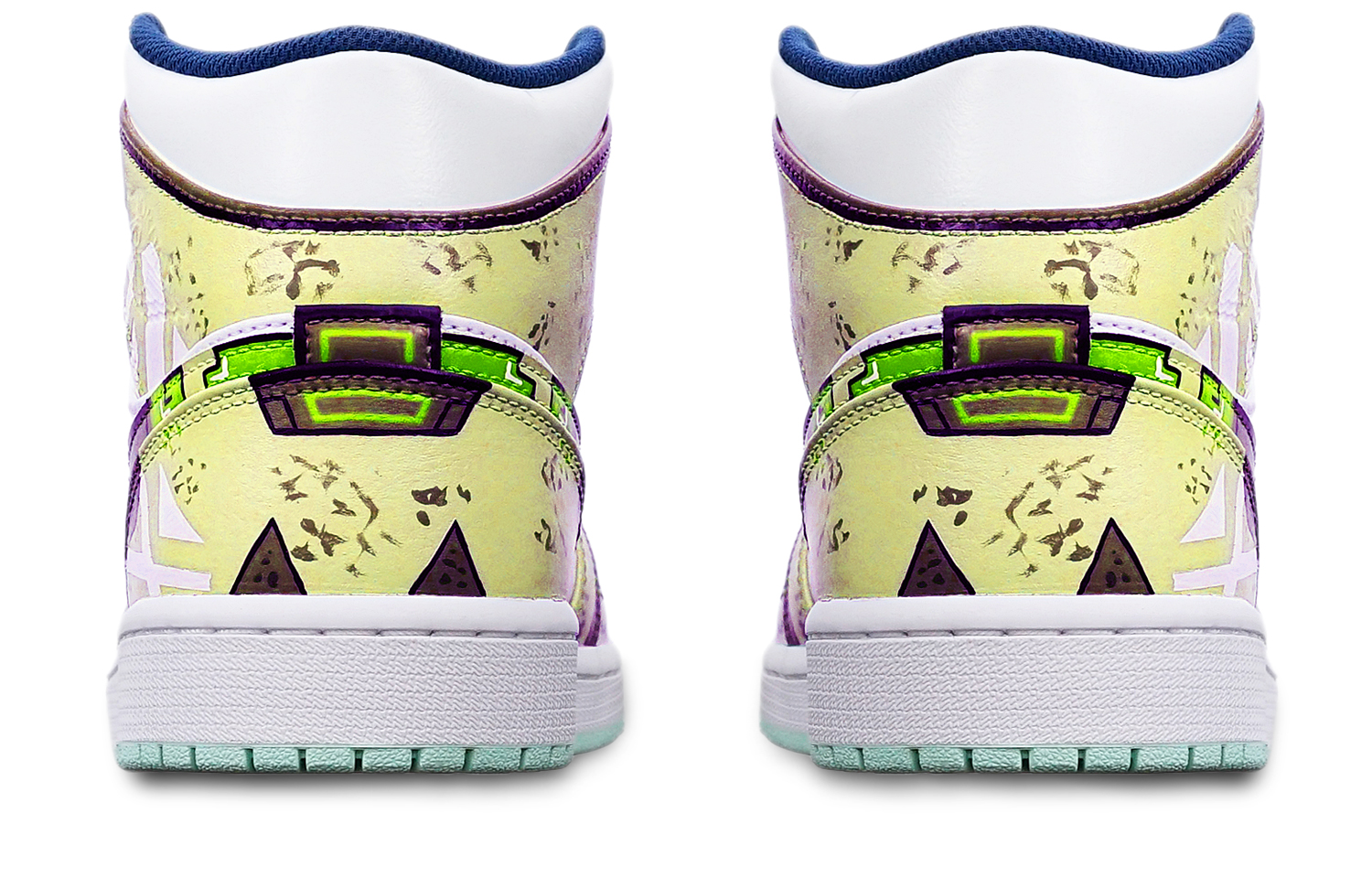 Shop Jordan 1 Mid Azul Menta Ciberpunk 554725-413(TeamT-战损沙漠黄女S-BOX)