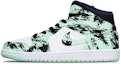 Buy 【定制球鞋】 Jordan Air Jordan 1 Mid 藍薄荷 國潮水墨染中國風 限量特殊鞋盒 中幫 復古籃球鞋 GS 黑白綠
