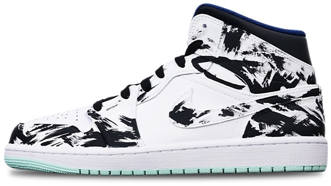 custom-shoes-air-jordan-1-mid-blue-mint-ink