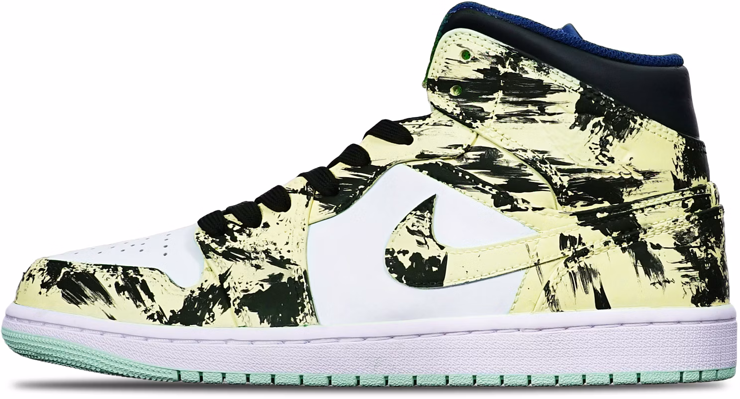 custom-shoes-air-jordan-1-mid-blue-mint-ink-chinese-style