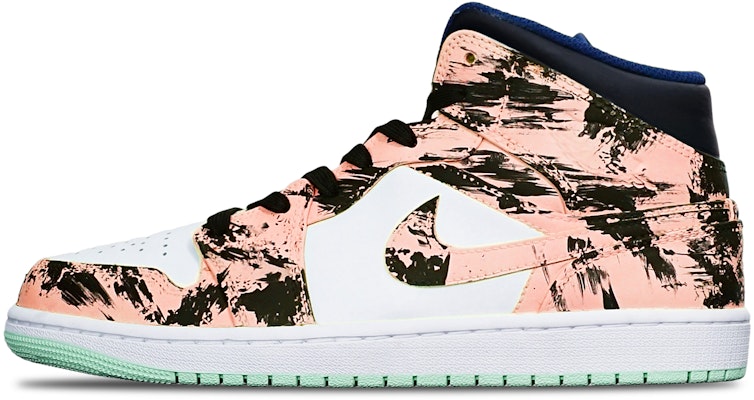 【定制球鞋】Jordan Air Jordan 1 Mid 藍薄荷 國潮水墨染中國風 限量特殊鞋盒 中幫 復古籃球鞋 GS 黑白橙 Lookbook 【定制球鞋】Jordan Air Jordan 1 Mid 藍薄荷 國潮水墨染中國風 限量特殊鞋盒 中幫 復古籃球鞋 GS 黑白橙