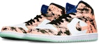 Lookbook 【定制球鞋】Jordan Air Jordan 1 Mid 藍薄荷 國潮水墨染 手繪 限量特殊鞋盒 復古籃球鞋 男款 黑白
