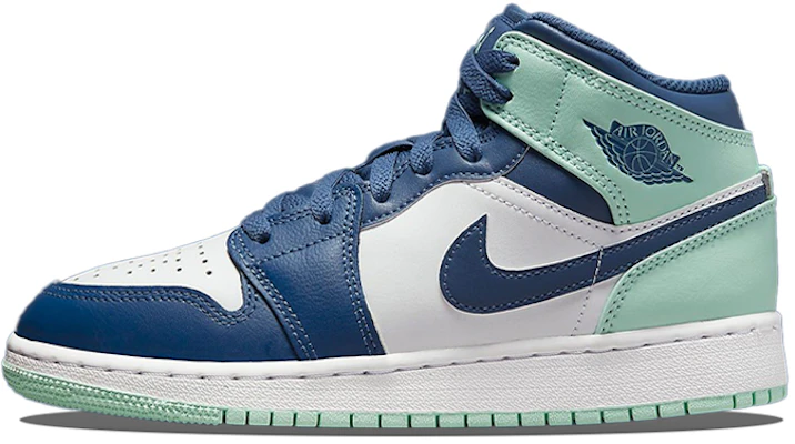 Jordan 1 Mid "Azul Menta Copo Navidad" 554725-413(TeamT-蒂芙尼融雪女S-BOX) Details for Jordan 1 Mid "Azul Menta Copo Navidad" 554725-413(TeamT-蒂芙尼融雪女S-BOX)