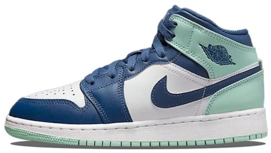 【定制球鞋】Jordan Air Jordan 1 Mid 藍薄荷 國潮水墨染 限量特殊鞋盒 復古籃球鞋 GS 黑白紅 Purchase 【定制球鞋】Jordan Air Jordan 1 Mid 藍薄荷 國潮水墨染 限量特殊鞋盒 復古籃球鞋 GS 黑白紅