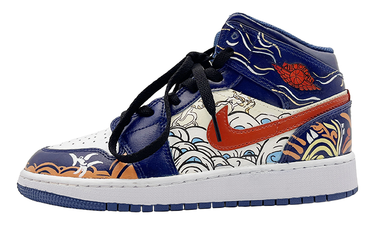 [Custom Shoes] Jordan 1 Mid 'Blue Sky and White Clouds' 圖 2